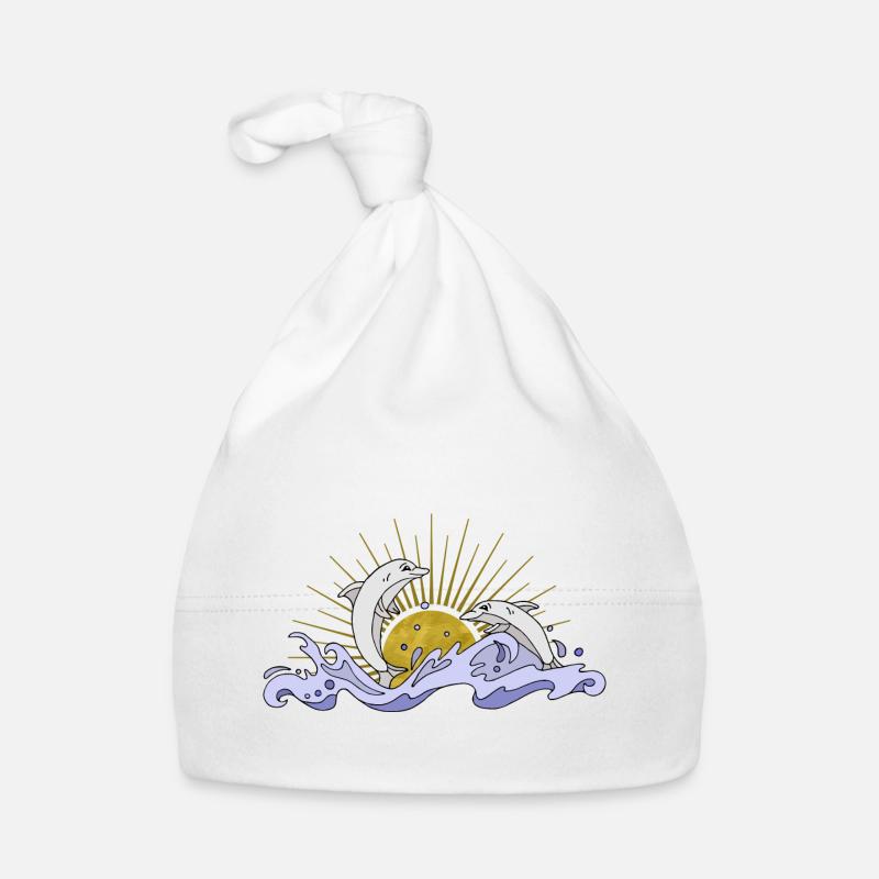 Dolphins Organic Baby Cap