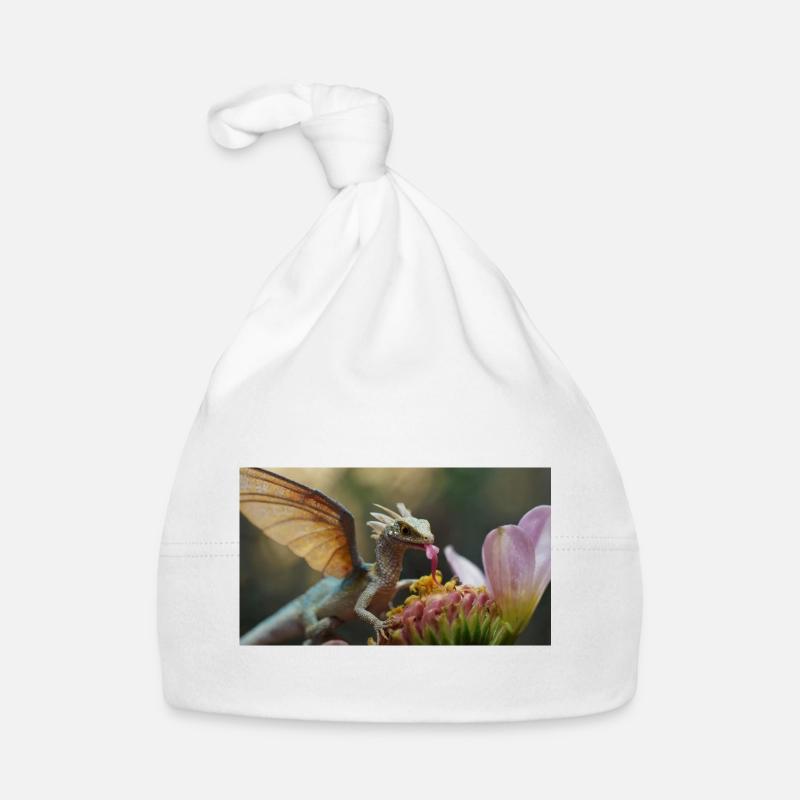 A realistic majestical little cute dragon Organic Baby Cap
