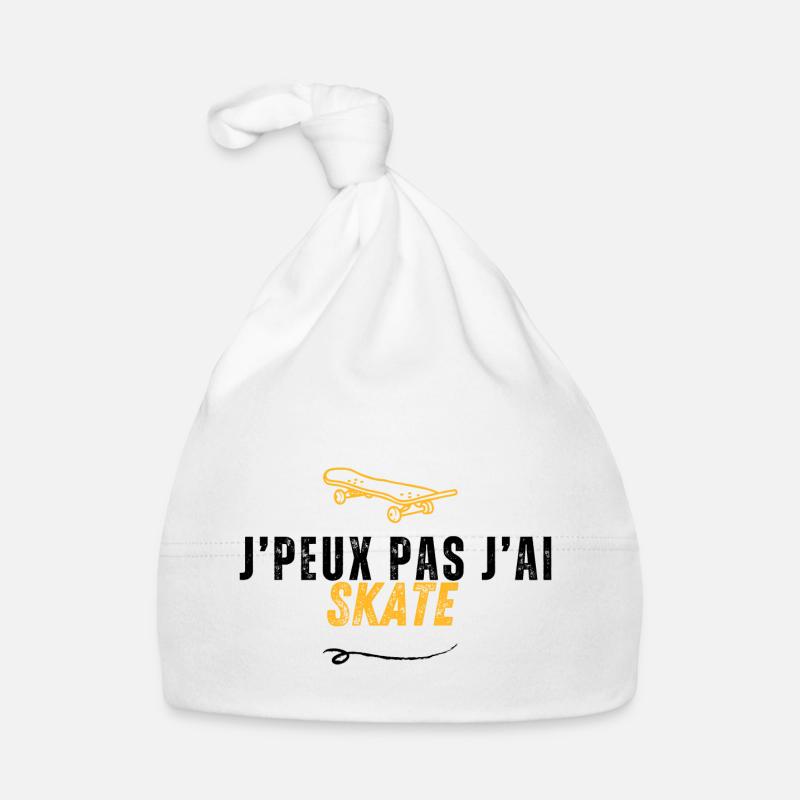 I can't skate Organic Baby Cap