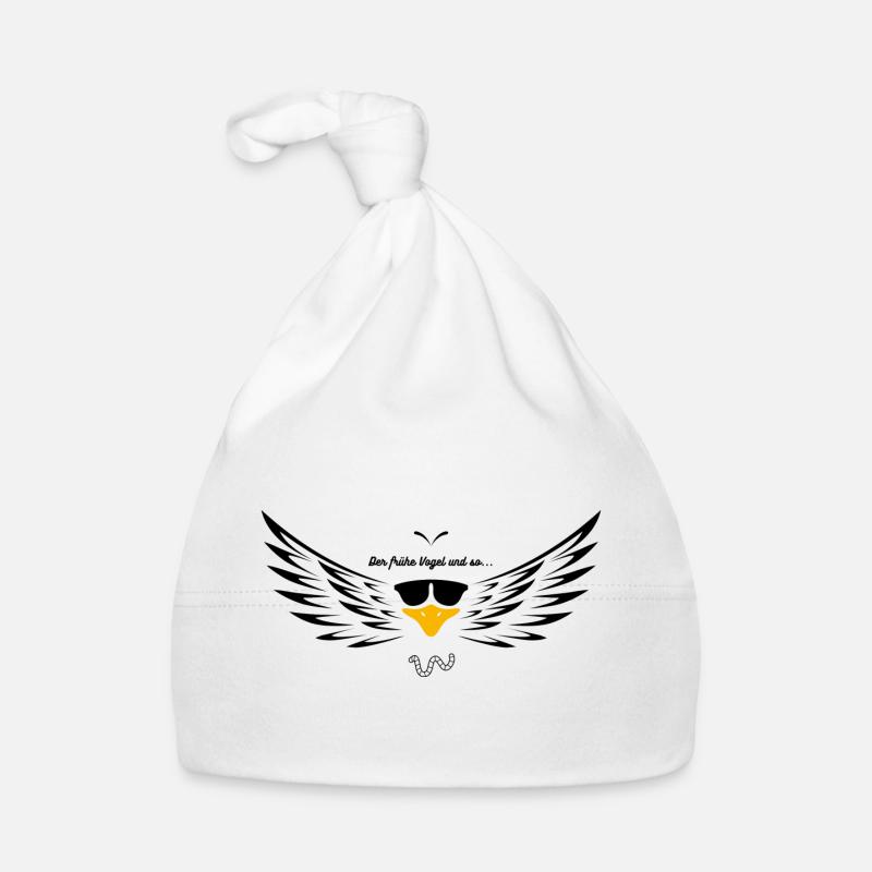 L’Oiseau Matinal - Bonnet bio Bébé - blanc