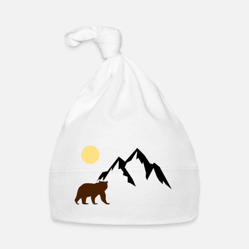 Ours de montagne Bonnet bio Bébé