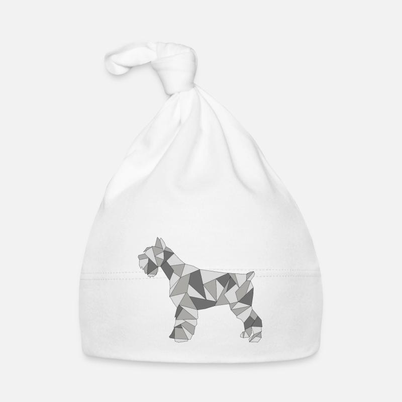 GEOMETRIC SCHNAUZER gris Bonnet bio Bébé