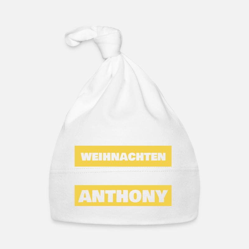 First name Anthony Organic Baby Cap
