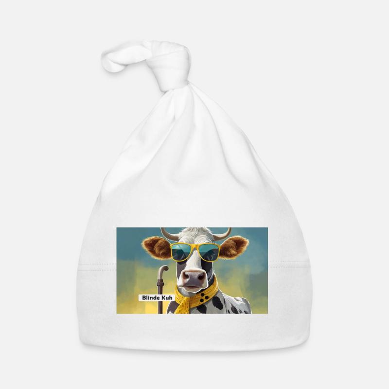 Jeu de mots : expression ambiguë – Blinde Kuh (vache aveugle) Bonnet bio Bébé