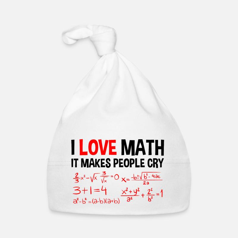 I Love Math, It Makes People Cry 4 Baby Bio-Mütze