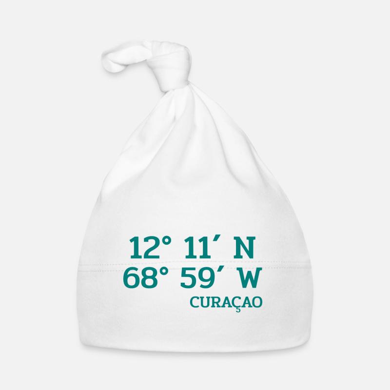 Curacao Coordinates - Coordinates - Caribbean Organic Baby Cap