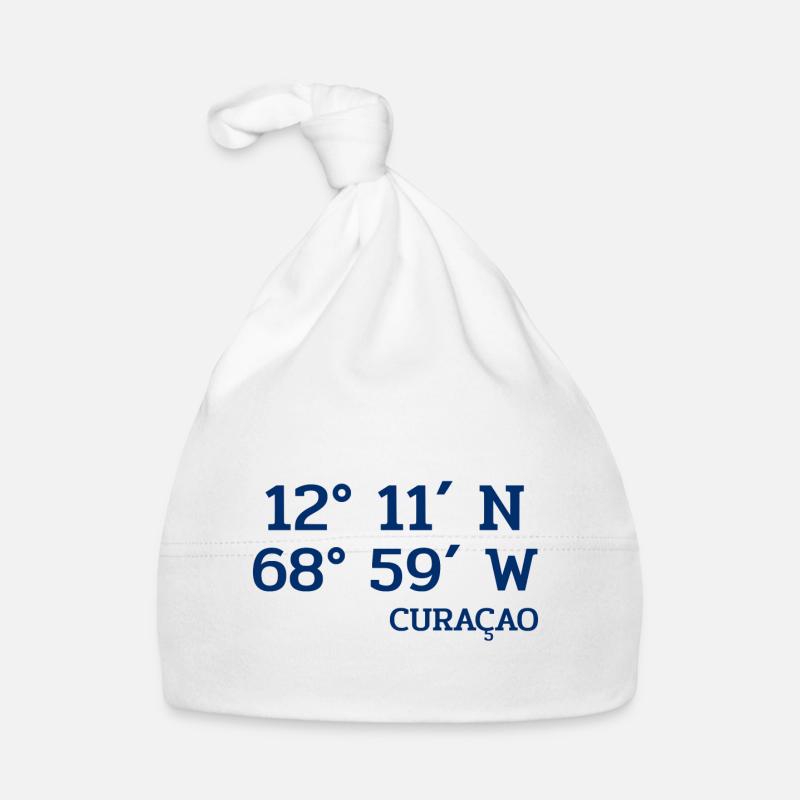 Curacao Coordinates - Coordinates - Caribbean Organic Baby Cap