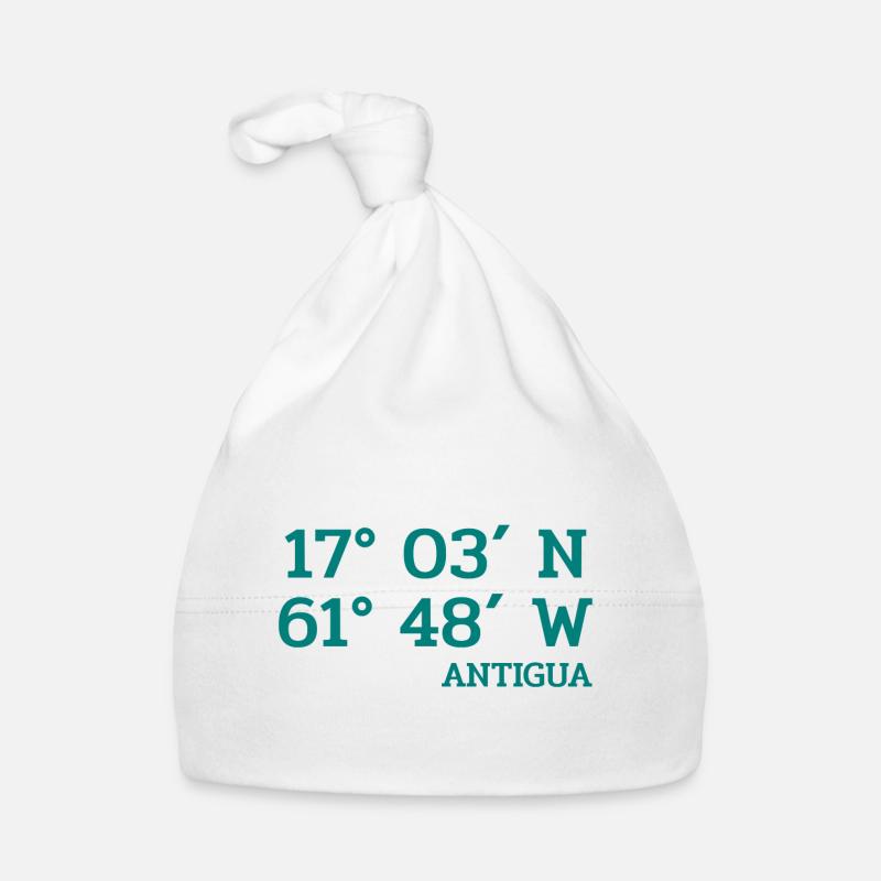 Antigua Coordinates - Coordinates - Caribbean Organic Baby Cap