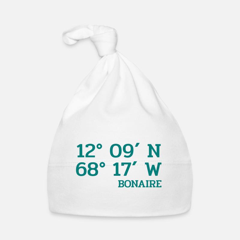 Bonaire Coordinates - Coordinates - Caribbean Organic Baby Cap