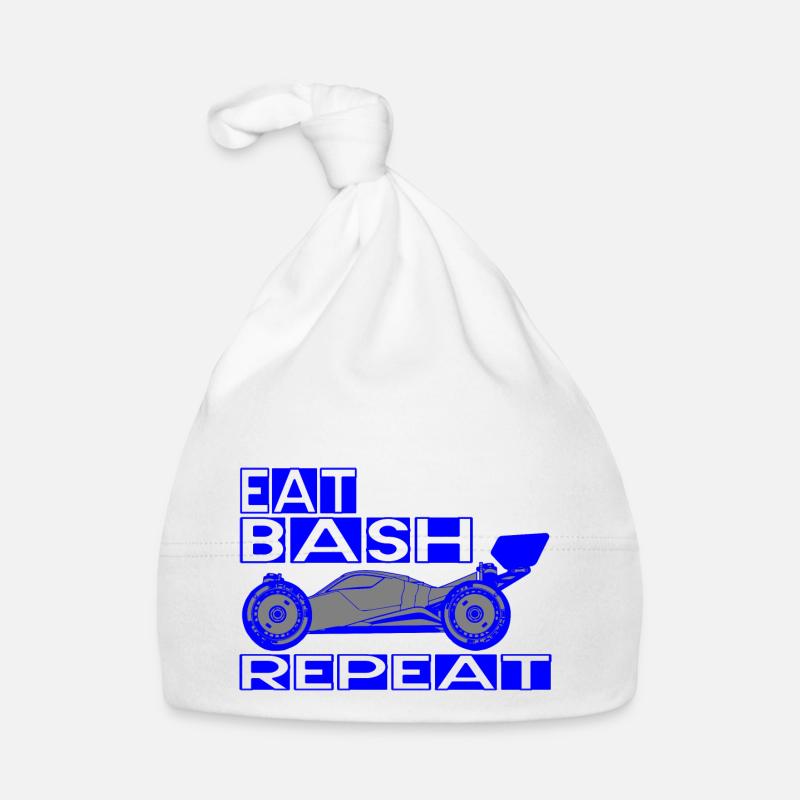 eat bash repeat blue Baby Bio-Mütze