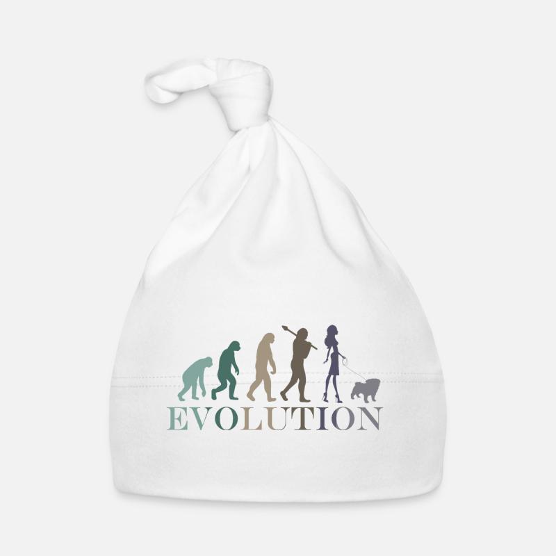 Evolution Mops Weiblich Retro Minimalismus Baby Bio-Mütze
