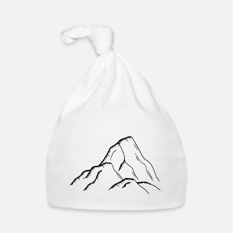 Berglandschaft - Baby Bio-Mütze - Weiß