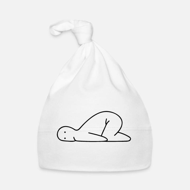 Illustration affaissée ! Assemblée! - Bonnet bio Bébé - blanc