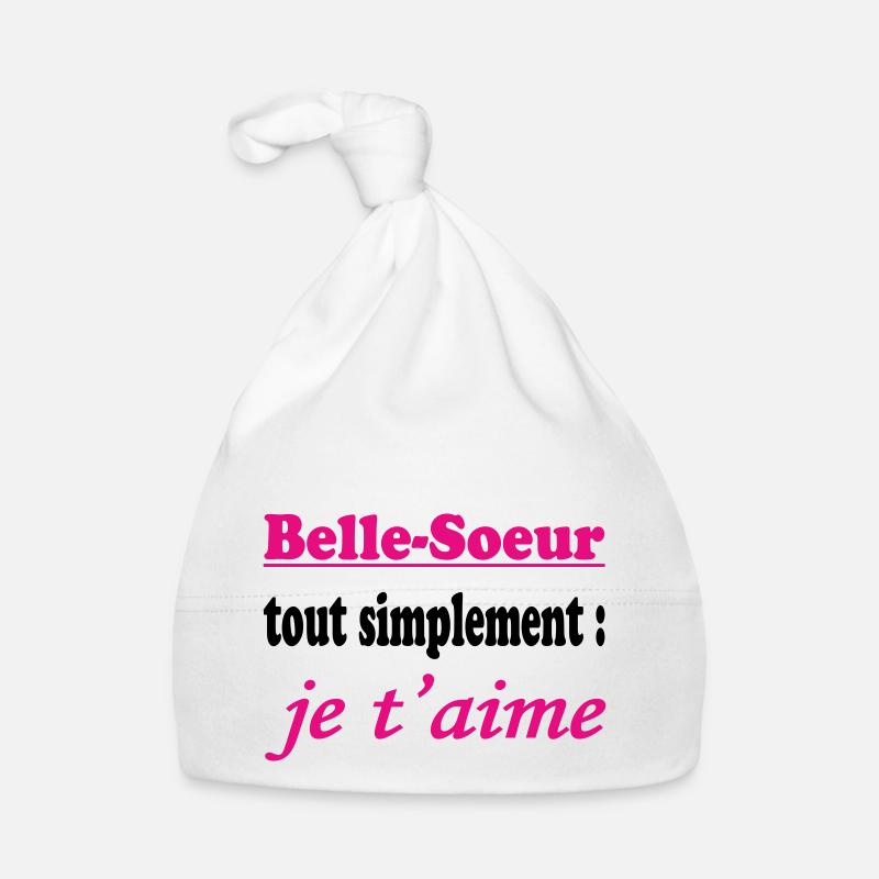 Belle Soeur tout simplement je t'aime Bonnet bio Bébé