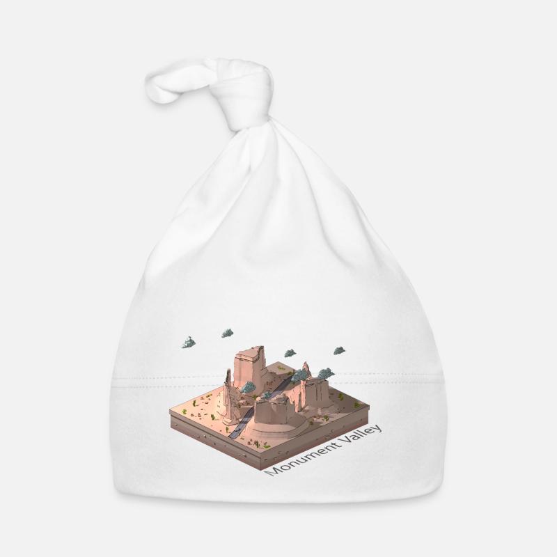Geometrisches Low-Poly-Monument Valley Baby Bio-Mütze