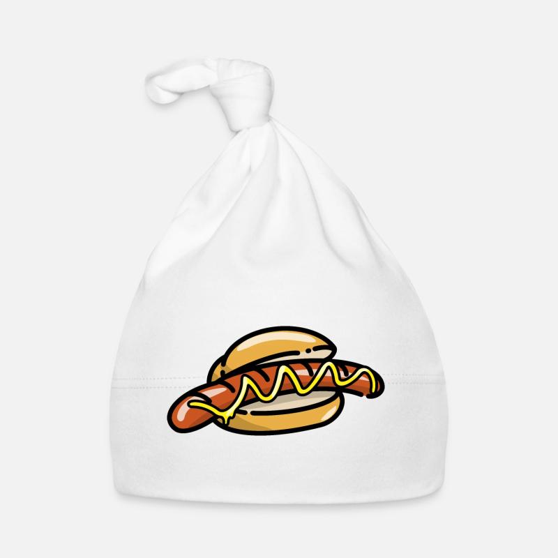 Bandes dessinées Bratwurst Buns Bratwurstbrötchen Mustard Bonnet bio Bébé
