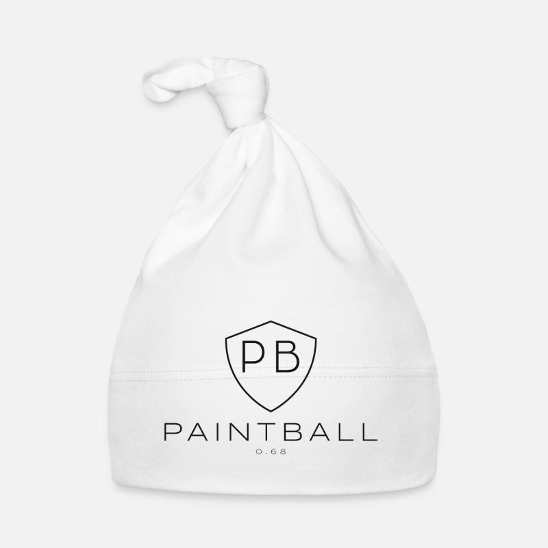 Einfaches Paintball-Logo, Wappencode .68 cal Baby Bio-Mütze