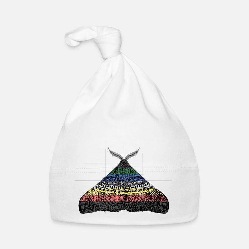 Disability pride moth motif A Organic Baby Cap