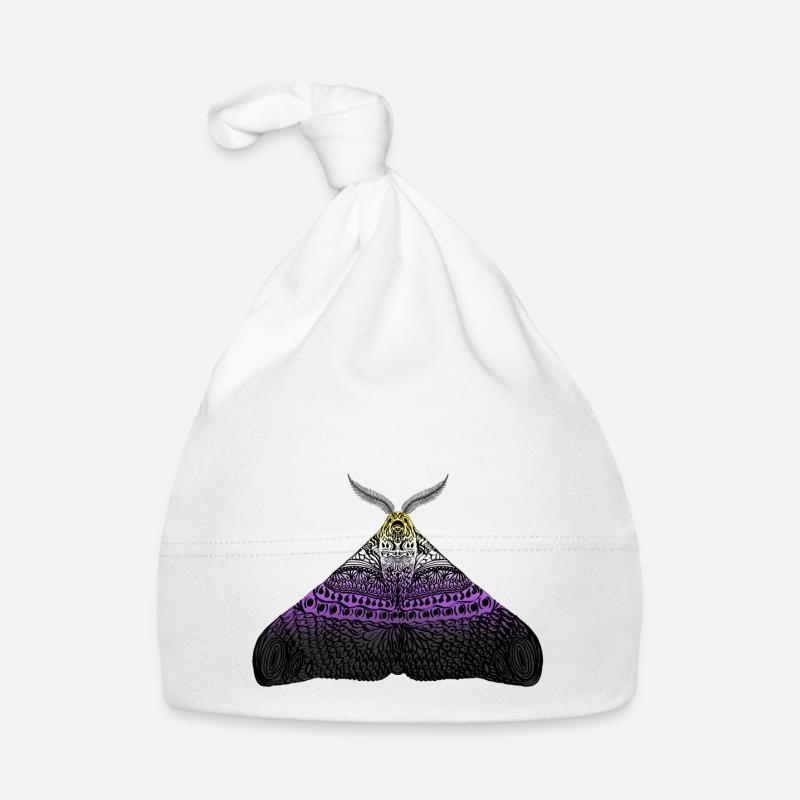 Non binary pride moth Organic Baby Cap