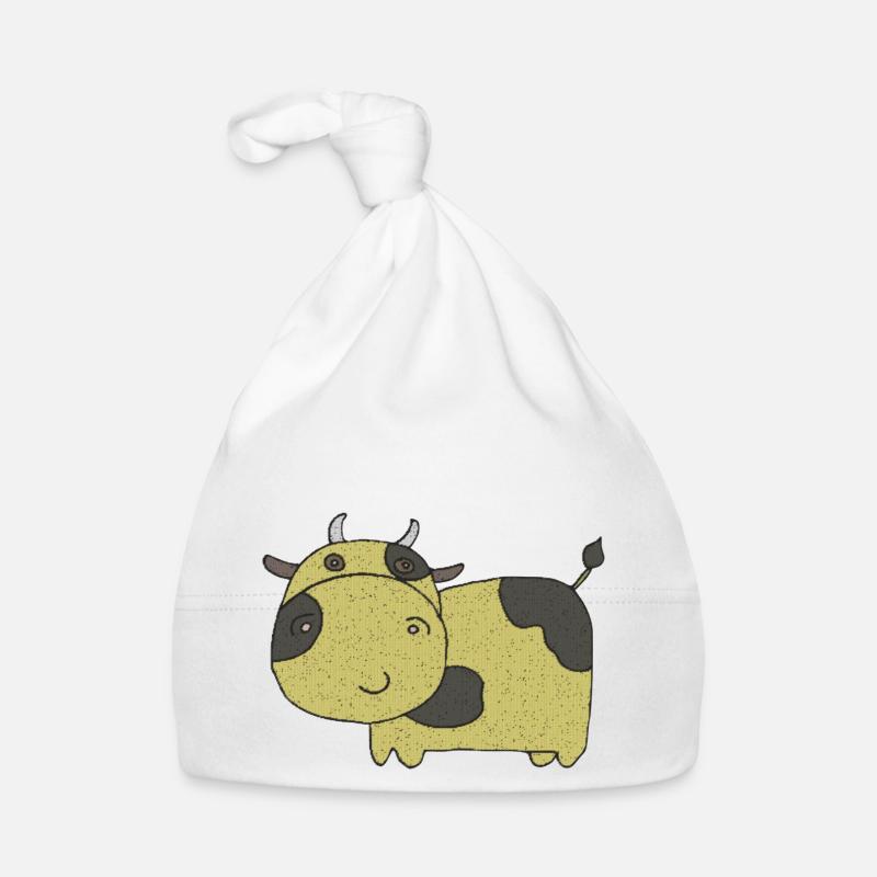 Cow Fabric Fabric Organic Baby Cap