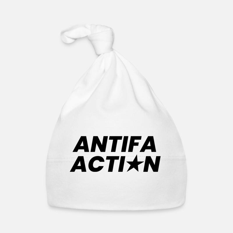 Antifa Action, schwarzer Stern Baby Bio-Mütze