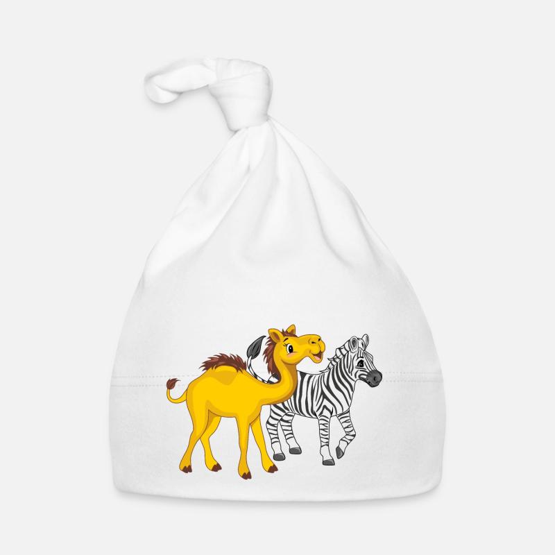 Niedliches Kamel und Zebra Baby Bio-Mütze