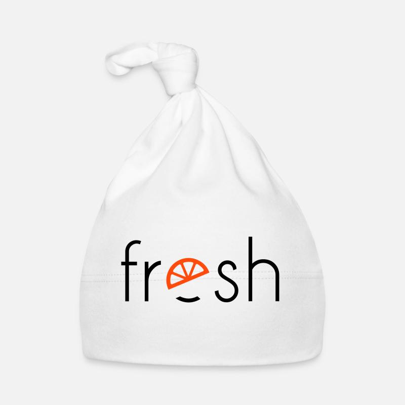 fresh - 2 Farben - Baby Bio-Mütze - Weiß