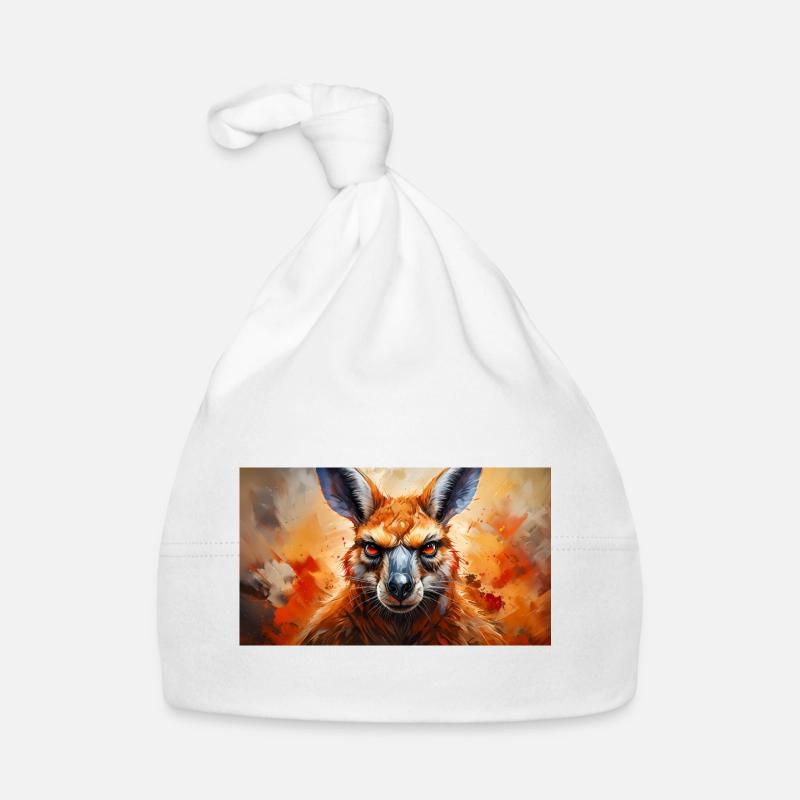 Cute grumpy grouchy animals - kangaru Organic Baby Cap