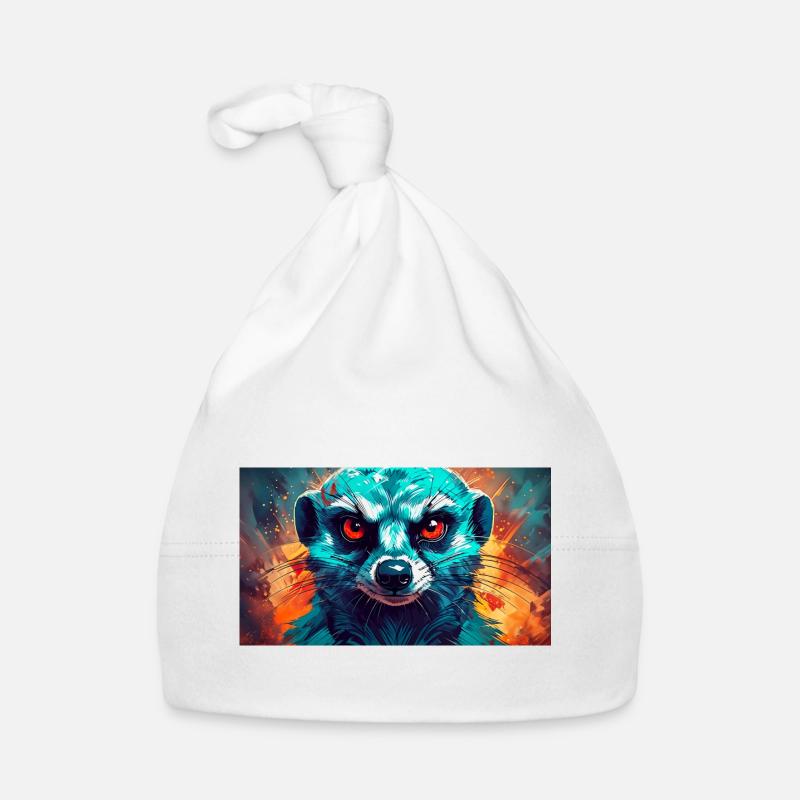 Cute grumpy grouchy animals - meerkat Organic Baby Cap