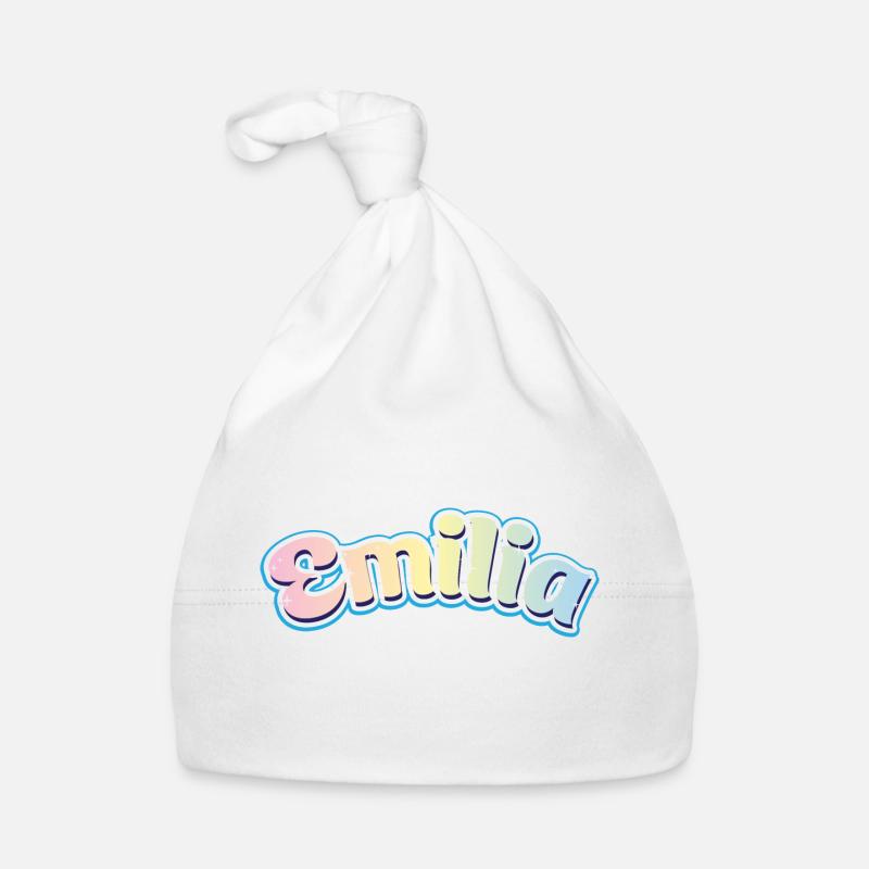 Emilia Einhorn Schirft Baby Bio-Mütze