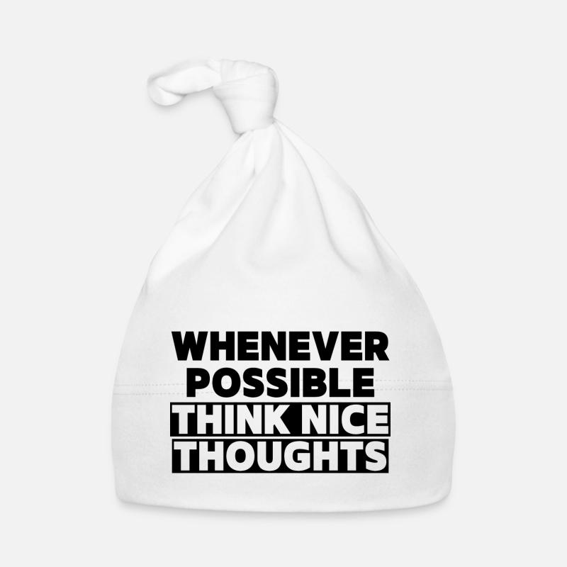 Think Nice Thoughts Organic Baby Cap