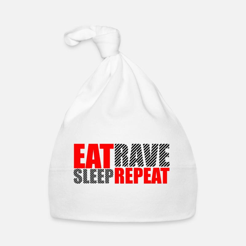 Manger dormir rave répéter nourriture sommeil corbeau disant Bonnet bio Bébé