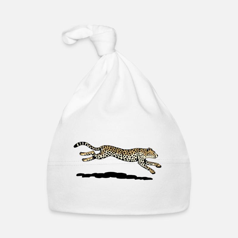 Guépard - Bonnet bio Bébé - blanc