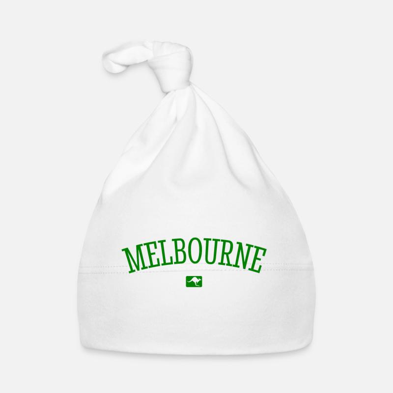 Melbourne Australia Down Under Kangaroo Koala Organic Baby Cap