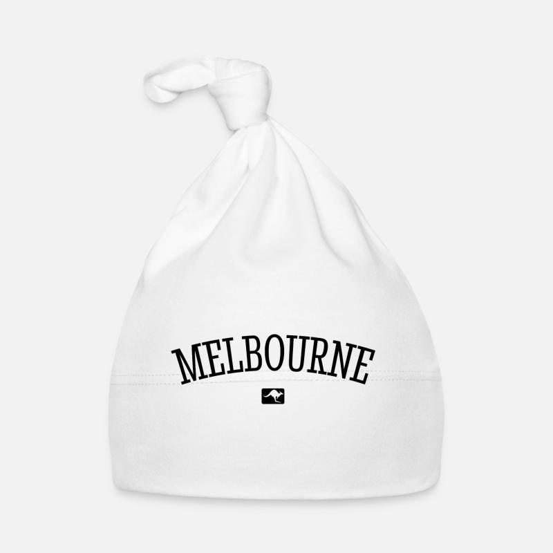 Melbourne Australia Down Under Kangaroo Koala Organic Baby Cap