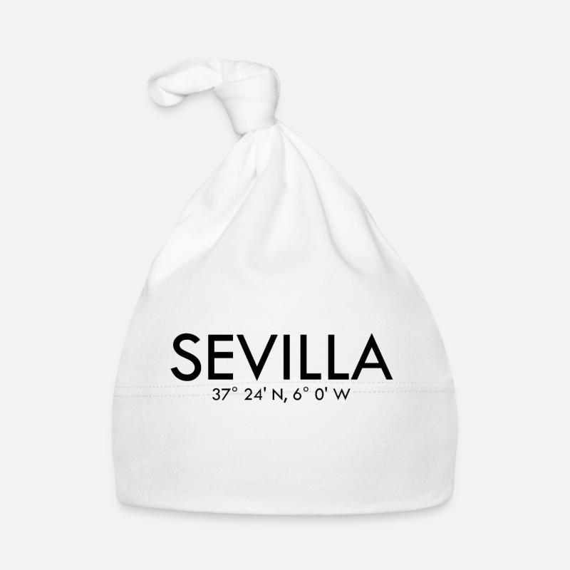Sevilla - Spain - Coordinates Latitude Longitude Organic Baby Cap