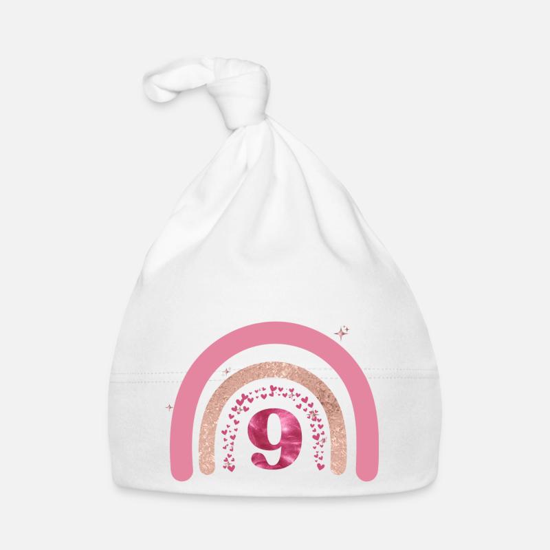 9e anniversaire rainbow rose Bonnet bio Bébé