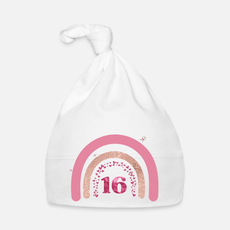 16e anniversaire rainbow rose Bonnet bio Bébé