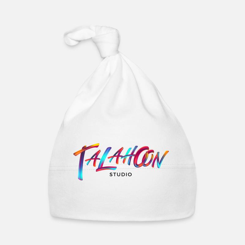 Talahoon Studios Rainbow Brushed (bright clothes) Baby Bio-Mütze