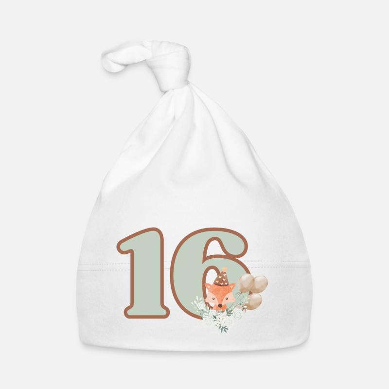 16e anniversaire renard fleurs Bonnet bio Bébé
