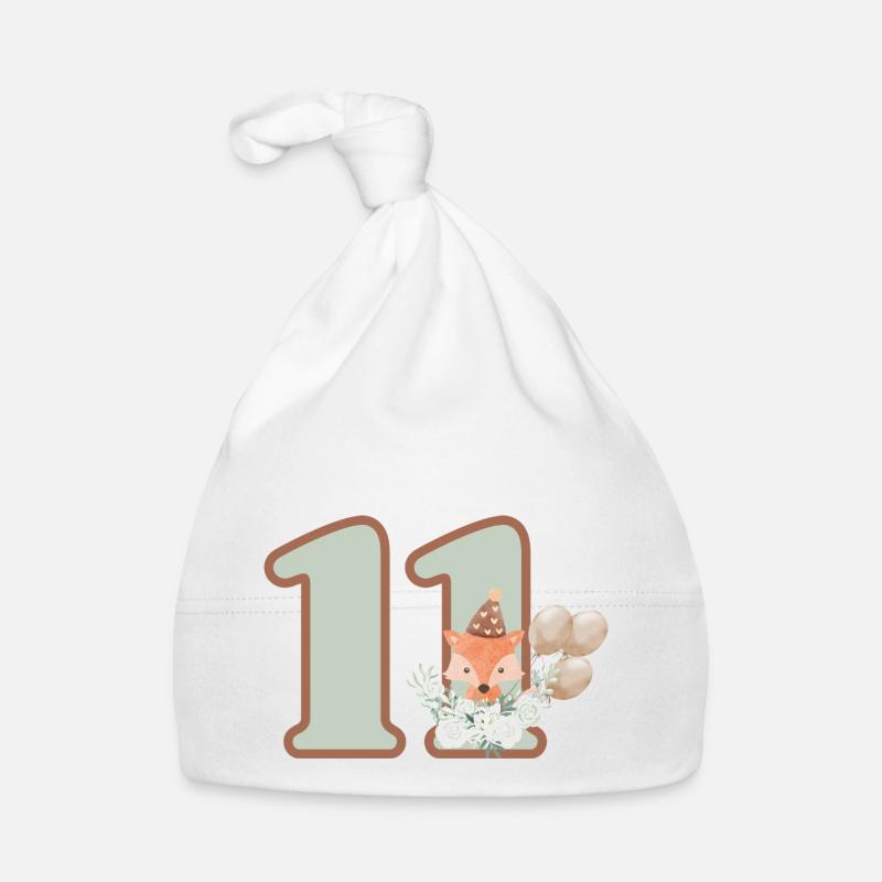 11e anniversaire renard fleurs Bonnet bio Bébé