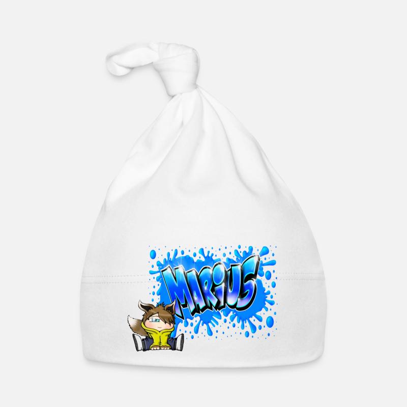 MARIUS GRAFFITI NAME PRINT Bonnet bio Bébé