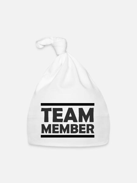 Team Member - Organic Baby Cap - white - Front