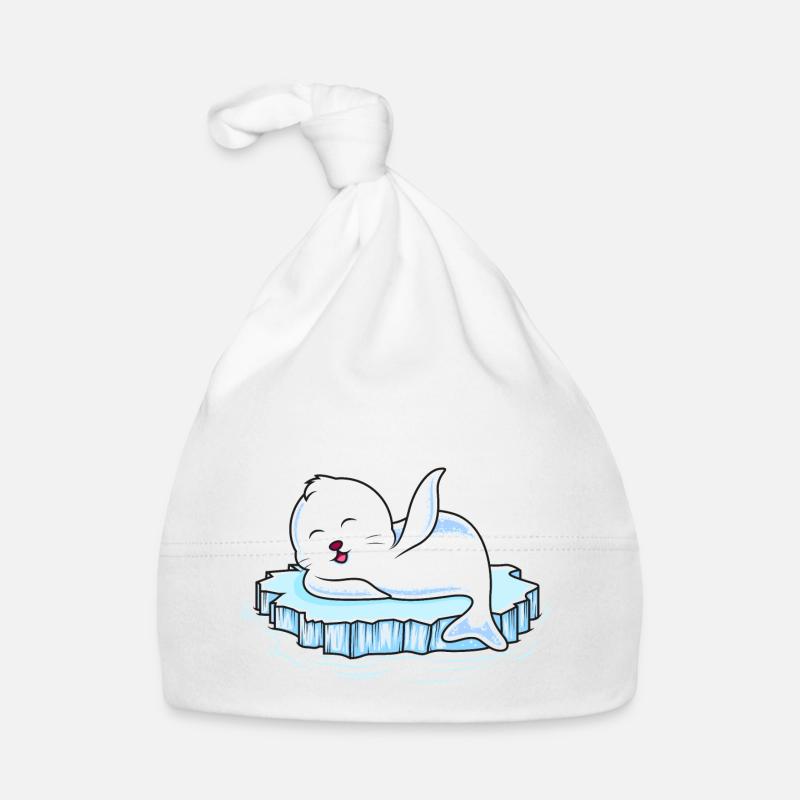 Phoque banquise Bonnet bio Bébé
