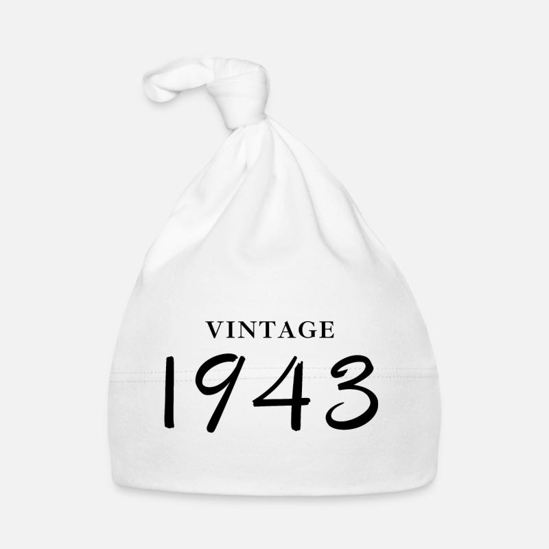 Vintage 1943 - Anniversary Gift Idea Organic Baby Cap