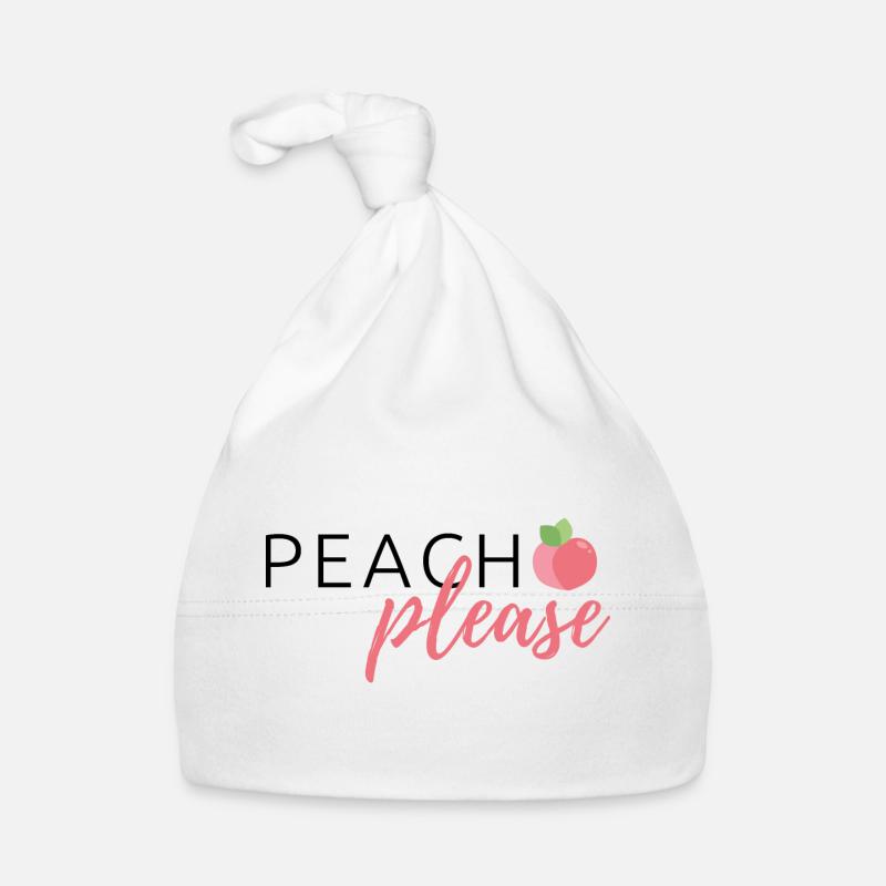 Summery Fruit Design "Peach Please" Organic Baby Cap
