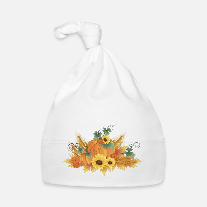 Pumpkin Grain Foliage Autumn Organic Baby Cap
