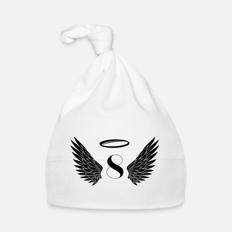 Numéro 8 ange - 8e anniversaire ailes Bonnet bio Bébé