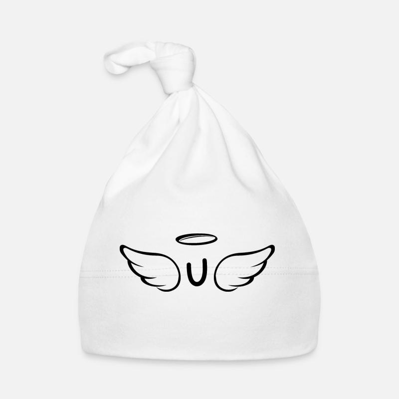 Lettre u ailes d’ange Bonnet bio Bébé