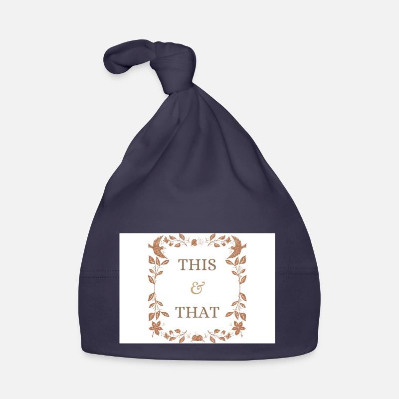 This & That Text in Nature Decorative Border Organic Baby Cap